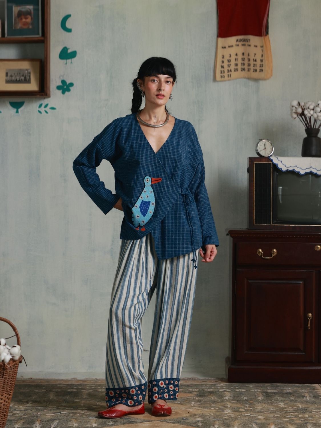 Blue Stripes Farsi Salwar