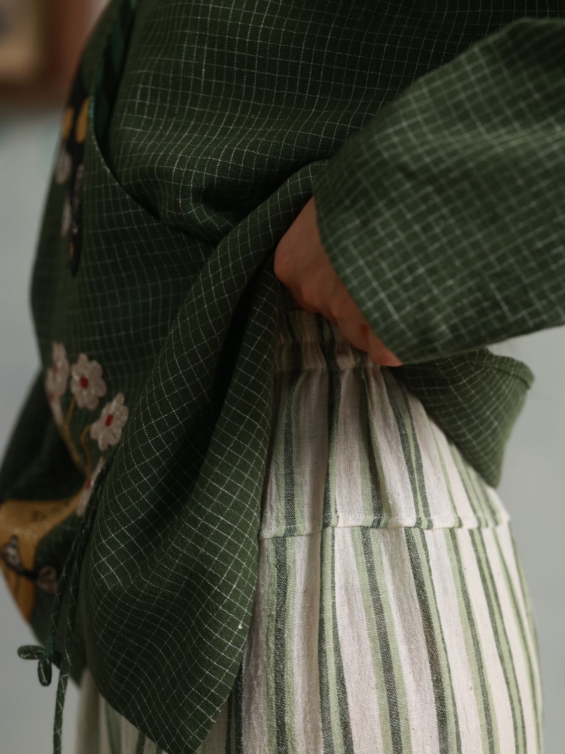 Green Stripes Farsi Salwar