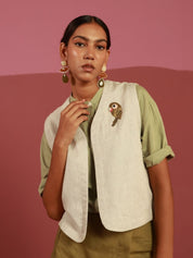 The Parakeet Gilet (Beige)