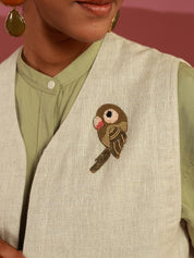 The Parakeet Gilet (Beige)