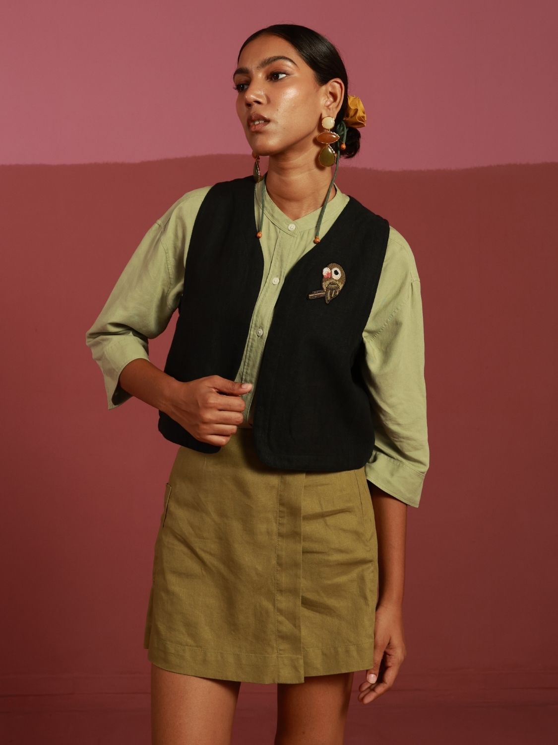 The Parakeet Gilet (Black)