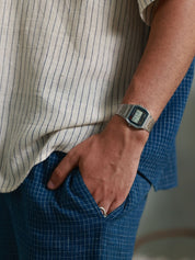 Blue Checks Relaxed Fit Pants (Men)