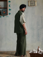 Green Checks Relaxed Fit Pants (Men)