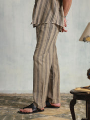 Grey Stripes Relaxed Fit Pants (Men)