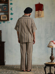 Grey Stripes Relaxed Fit Pants (Men)