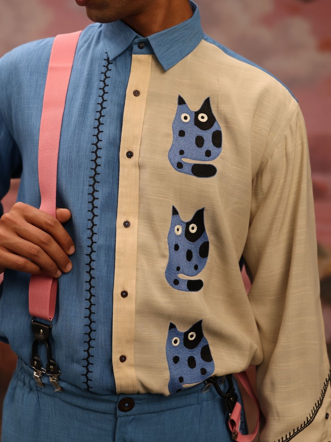 Half and half: Cat mode shirt