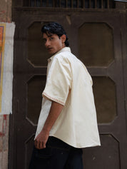 Vine Whisper (Beige) Oversized Shirt