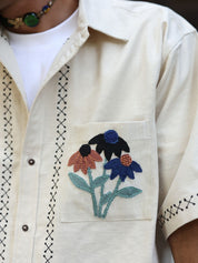 Wildflower Pocket (Beige) Oversized Shirt