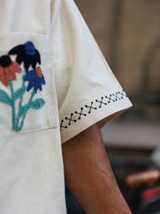 Wildflower Pocket (Beige) Oversized Shirt