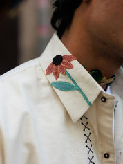 Wildflower Pocket (Beige) Oversized Shirt