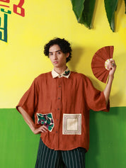 Framed in Summer (Rust) Oversized Shirt