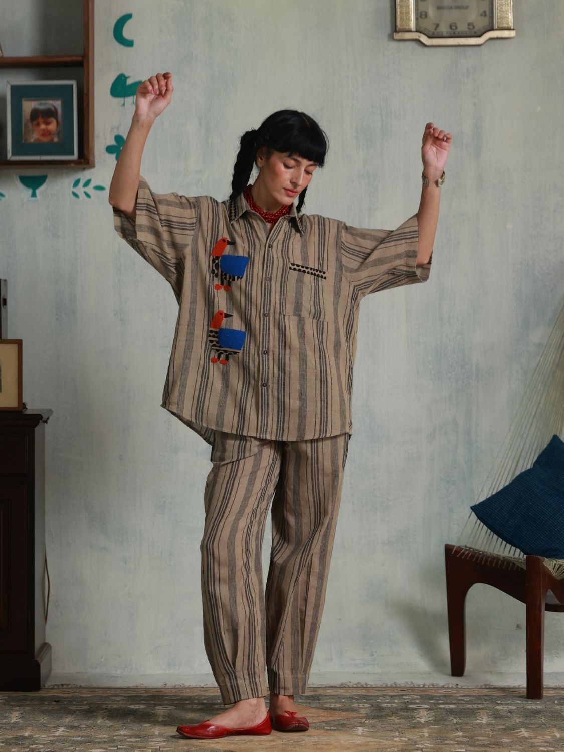 In a Row Oversized Shirt