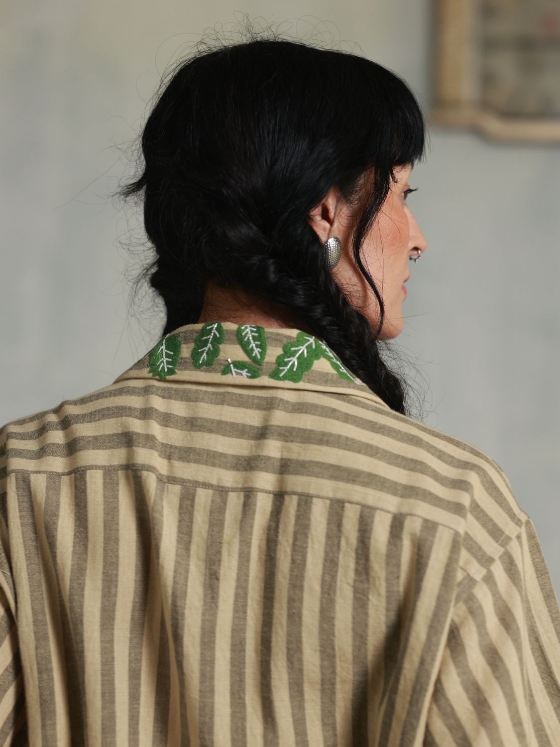 Sit, Stay, Stripe Oversized Shirt