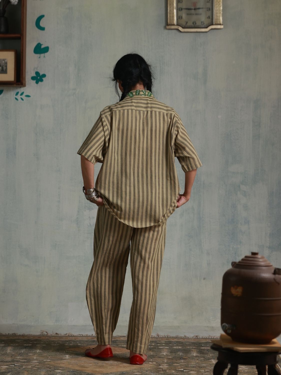 Sit, Stay, Stripe Oversized Shirt