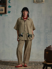 Sit, Stay, Stripe Oversized Shirt