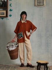 Framed in Summer (Rust) Oversized Shirt