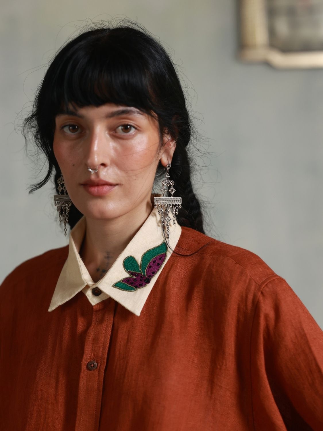 Framed in Summer (Rust) Oversized Shirt